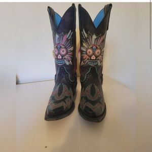Ariat X Gypsy Soule Sugar Skull Cowboy  Boots, VGUC, Size 6